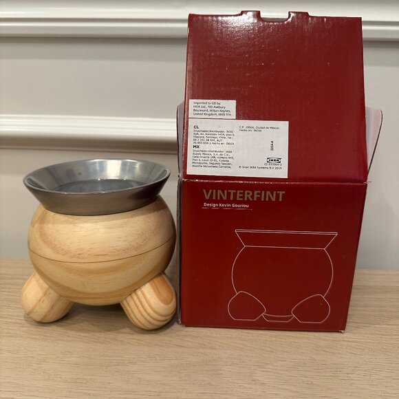 New ! IKEA VINTERFINT Pillar Candle Holder Pine 4" 705.526.15 - Picture 1 of 4